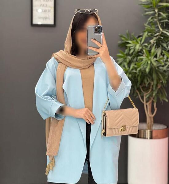 عکس مدل مانتو یقه آمریکایی جلو باز