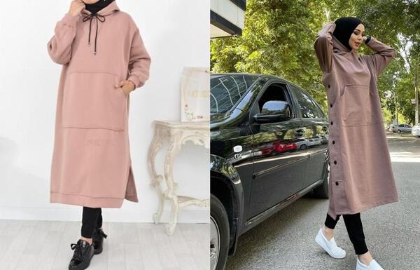 عکس مدل مانتو هودی زمستانه