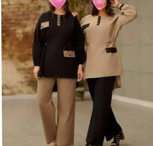 عکس ابروبادی مدل ست مانتو و شلوار دخترانه جدید