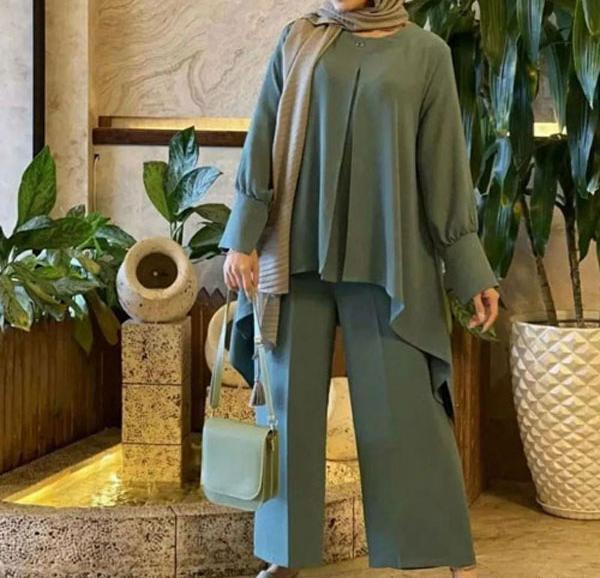 عکس مدل مانتو شلوار گشاد ابروبادی