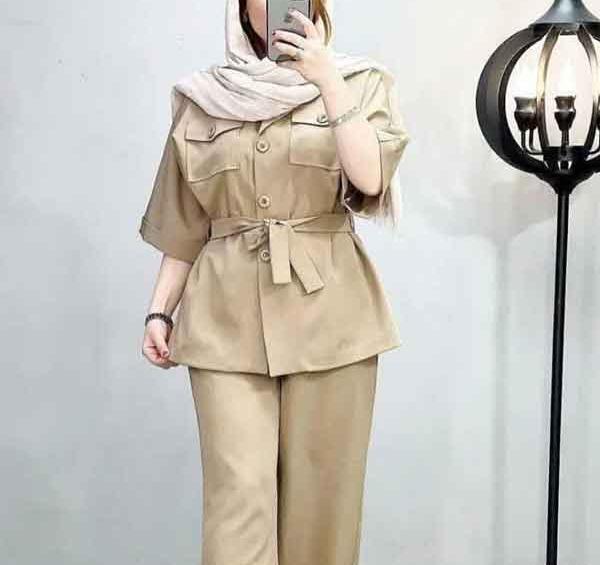 عکس مدل مانتو نخی ساده و شیک جلو بسته