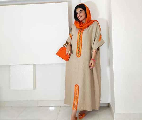 عکس مدل مانتو نخی ساده و شیک جلو بسته