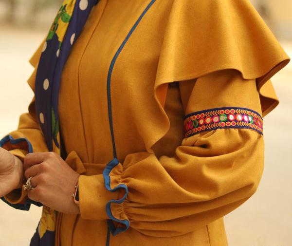 عکس مدل مانتو مخمل آینه ای