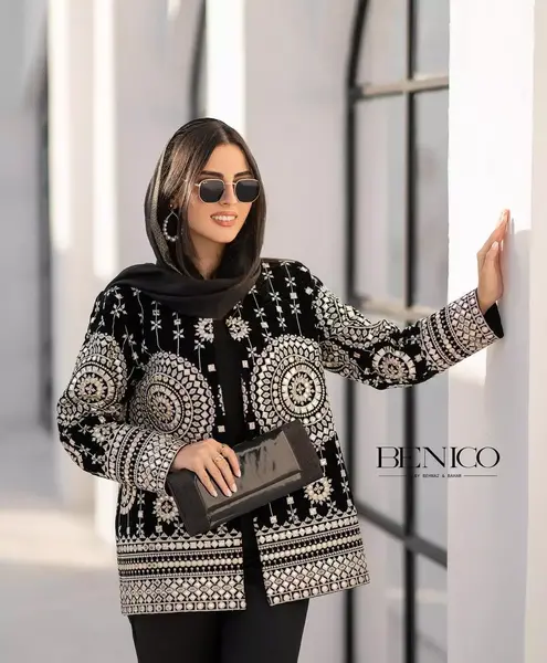 عکس مدل مانتو مخمل آینه ای
