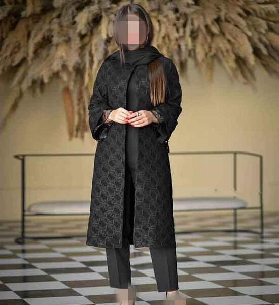 عکس مدل مانتو مشکی ترکیبی دخترانه