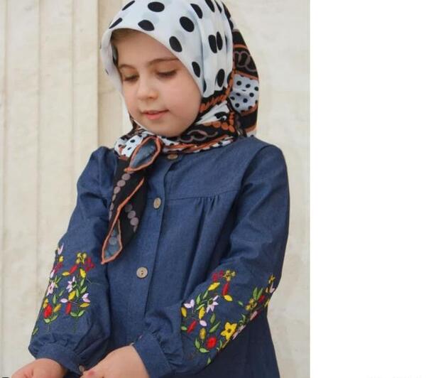 عکس مدل مانتو بچه گانه لی طرح دار