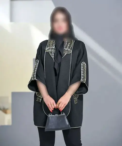 عکس مدل مانتو با پارچه لمه لیزری