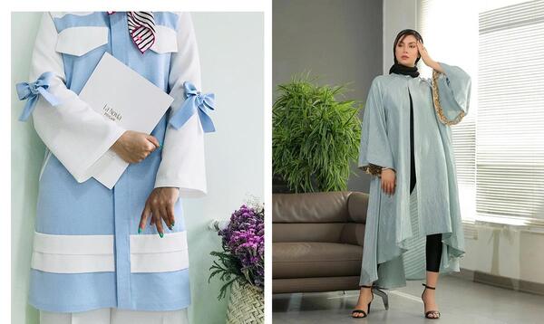 عکس مدل مانتو با پارچه لمه لیزری