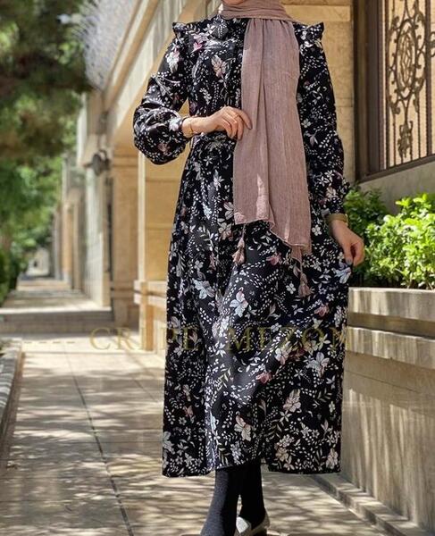 عکس مدل مانتو سنتی گلدار جدید