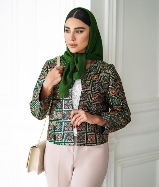 عکس مدل مانتو سنتی گلدار جدید