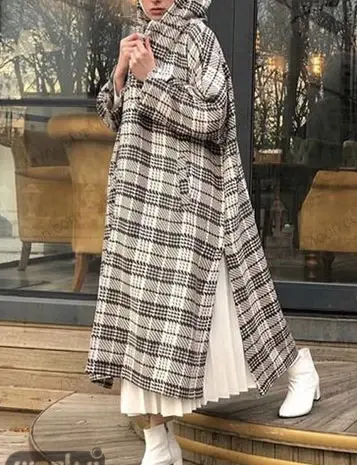 عکس مدل مانتو پاییزه گشاد جلو بسته
