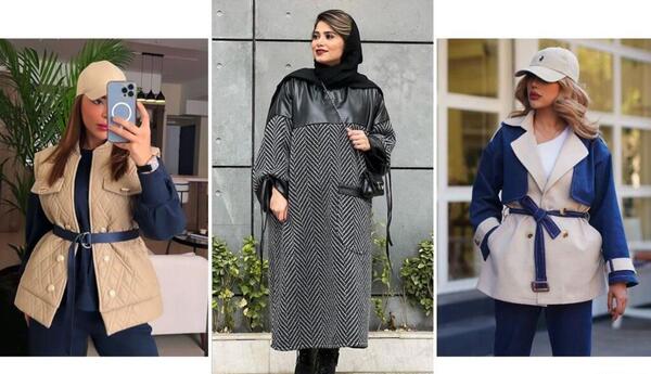 عکس مدل مانتو پاییزه گشاد جلو بسته