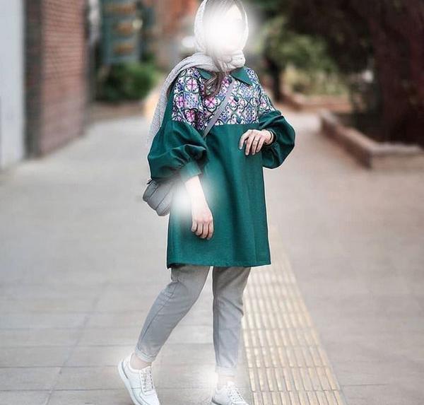 عکس مدل مانتو گلدار ساده