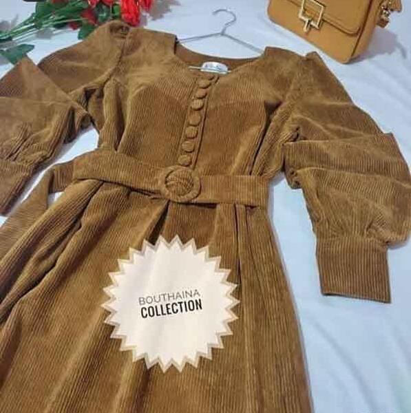 عکس مدل مانتو قهوه ای شیک