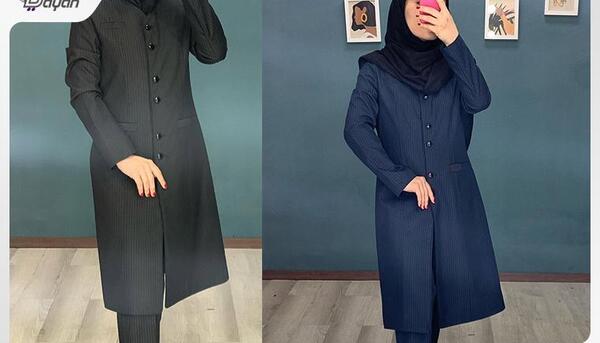 عکس مدل مانتو قهوه ای اداری