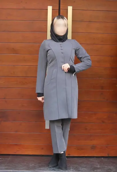 عکس مدل مانتو قهوه ای اداری