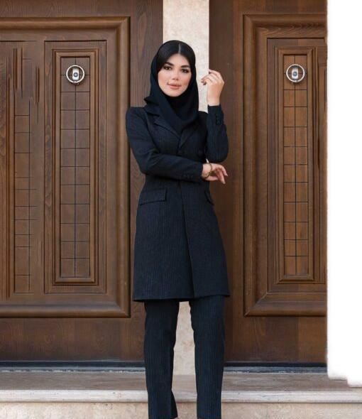 عکس مدل مانتو قهوه ای اداری