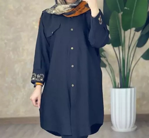 عکس مدل مانتو مشکی فری سایز