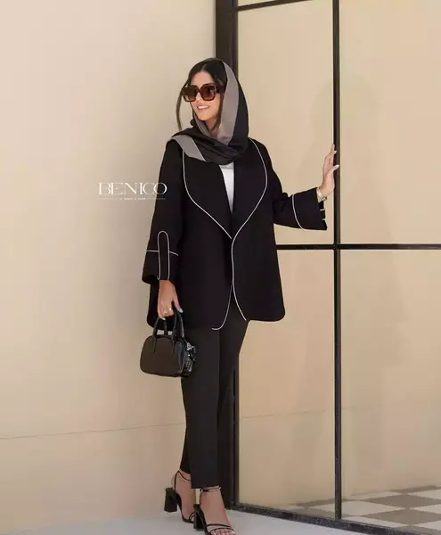 عکس مدل مانتو مشکی فری سایز