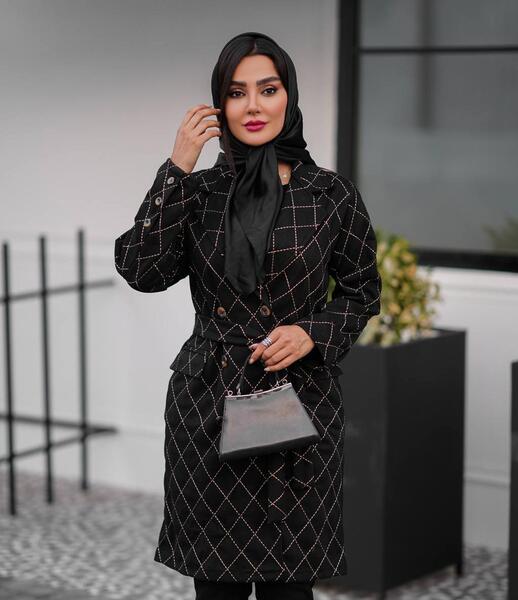 عکس مدل مانتو با پارچه سوییت غواصی