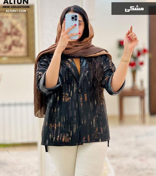 عکس مدل مانتو کتی با پارچه غواصی
