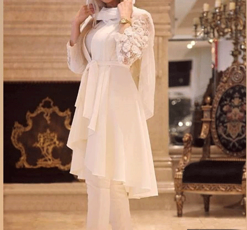 عکس مدل مانتو سفید عقد محضری