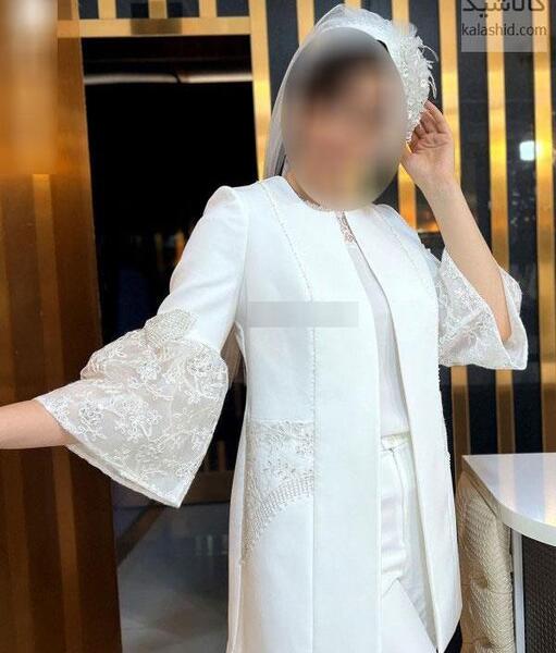 عکس مدل مانتو عروس برای عقد محضری