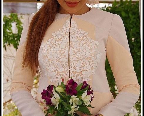 عکس مدل مانتو عروس برای عقد محضری