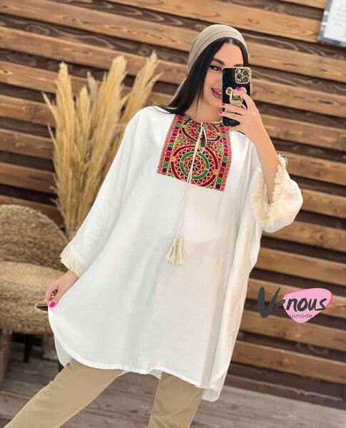 عکس مدل مانتو طرح سنتی کوتاه