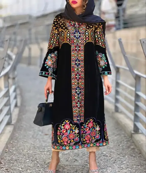 عکس مدل مانتو طرح سنتی کوتاه