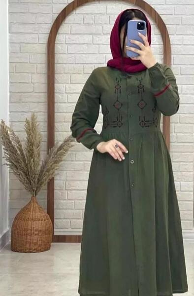 عکس مدل مانتو طرح سنتی دو تیکه
