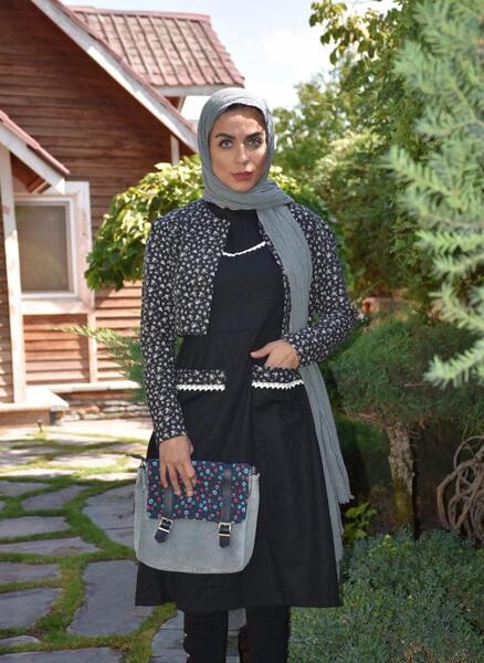 عکس مدل مانتو طرح سنتی دو تیکه