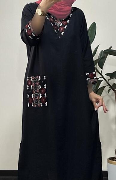 عکس مدل مانتو طرح سنتی مشکی
