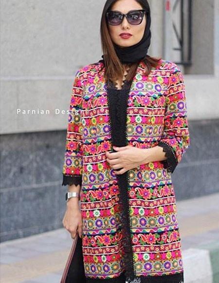 عکس مدل مانتو سنتی طرح دار