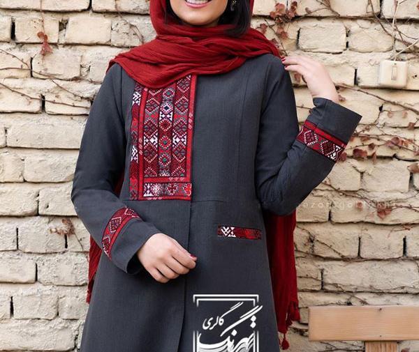 عکس مدل مانتو سنتی طرح دار