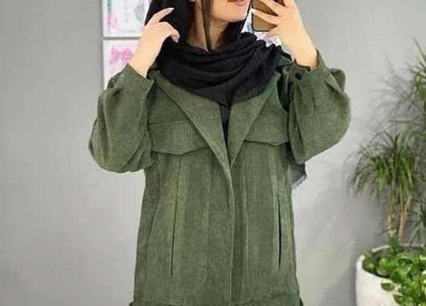 عکس مدل مانتو مخمل طرح دار جدید
