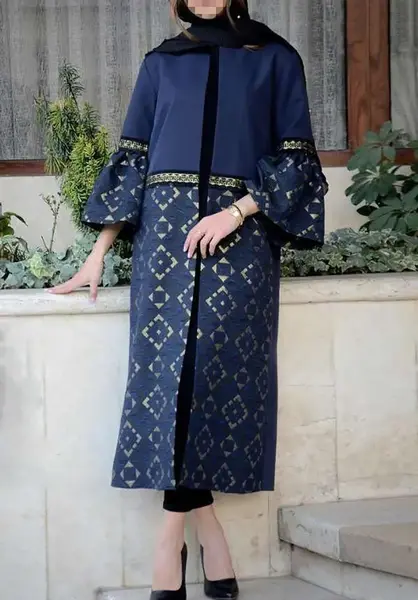 عکس مدل مانتو طرح دار مجلسی