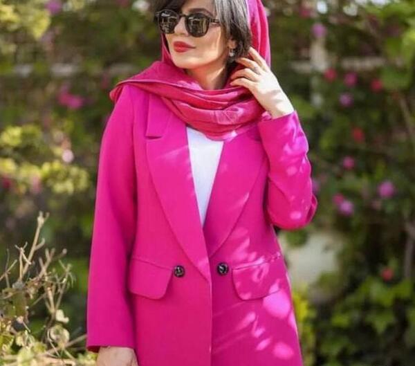عکس مدل مانتو رنگ صورتی پررنگ