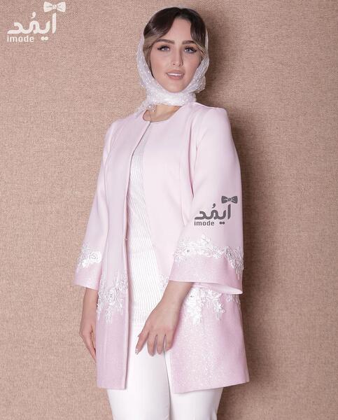 عکس مدل مانتو رنگ صورتی پررنگ
