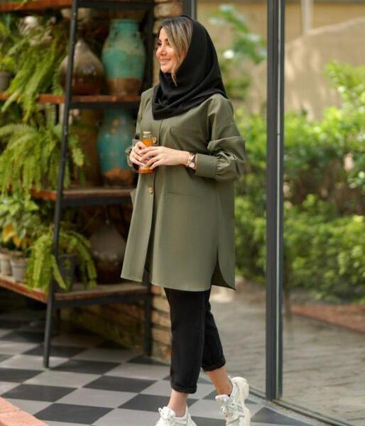 عکس مدل مانتو شیک و باکلاس ساده دخترانه
