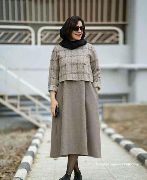 عکس مدل مانتو شیک و باکلاس جلو بسته پاییزه