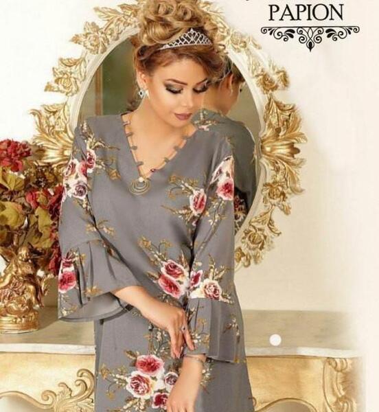 عکس مانتو گلدار مدل شومیز حریر گلدار