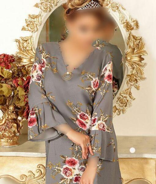 عکس مانتو گلدار مدل شومیز حریر گلدار