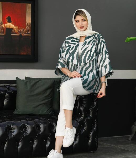 عکس مدل مانتو ژاکارد جدید کوتاه