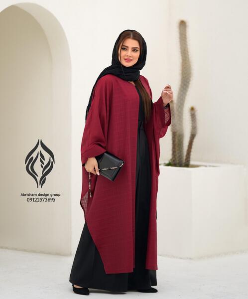 عکس مدل مانتو زرشکی بلند