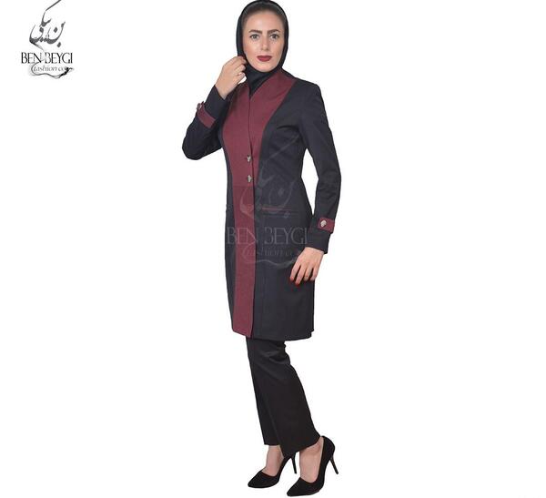عکس مدل مانتو زرشکی بلند