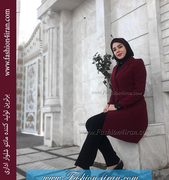 عکس مدل مانتو زرشکی اداری