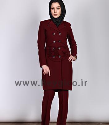 عکس مدل مانتو زرشکی اداری