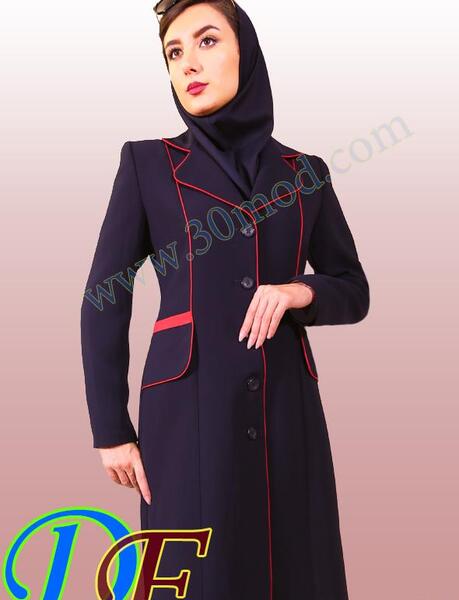 عکس مدل مانتو زرشکی اداری