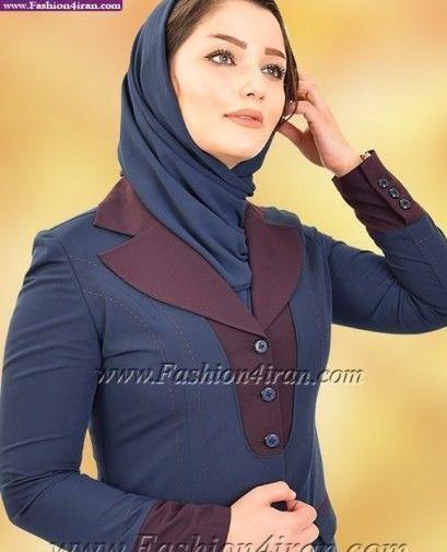 عکس مدل مانتو زرشکی اداری